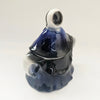 Charming Vintage 1970s Tony Wood Staffordshire "Little Old Lady" Covered Sugar Bowl in Cobalt Blue
