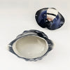 Charming Vintage 1970s Tony Wood Staffordshire "Little Old Lady" Covered Sugar Bowl in Cobalt Blue
