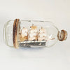 Vintage Three-Masted Ship in a Glass Bottle – Mid-to-Late 20th Century Nautical Folk Art