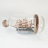 Vintage Three-Masted Ship in a Glass Bottle – Mid-to-Late 20th Century Nautical Folk Art