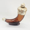 Vintage 1960s Avon "Viking Horn" Glass Decanter / Mid-Century Men's Aftershave Bottle