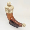 Vintage 1960s Avon "Viking Horn" Glass Decanter / Mid-Century Men's Aftershave Bottle