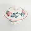 Antique 1910s Creil et Montereau "Labrador" Eared Broth Bowl – Hand-Painted Folk Art Rooster Decor