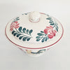 Antique 1910s Creil et Montereau "Labrador" Eared Broth Bowl – Hand-Painted Folk Art Rooster Decor