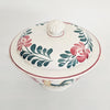 Antique 1910s Creil et Montereau "Labrador" Eared Broth Bowl – Hand-Painted Folk Art Rooster Decor