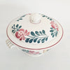 Antique 1910s Creil et Montereau "Labrador" Eared Broth Bowl – Hand-Painted Folk Art Rooster Decor