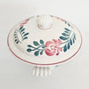 Antique 1910s Creil et Montereau "Labrador" Eared Broth Bowl – Hand-Painted Folk Art Rooster Decor