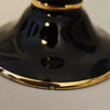 Antique 1930s Alka Bavaria Cobalt Blue & 22k Gold Trumpet Bud Vase