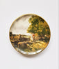 Rare Antique Coalport Bone China English Master Series Miniature Wall Plate / Plaque Featuring John Constable's painting, "The Lock"