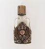 Vintage Mini Perfume Bottle with Stirling Silver Overlay