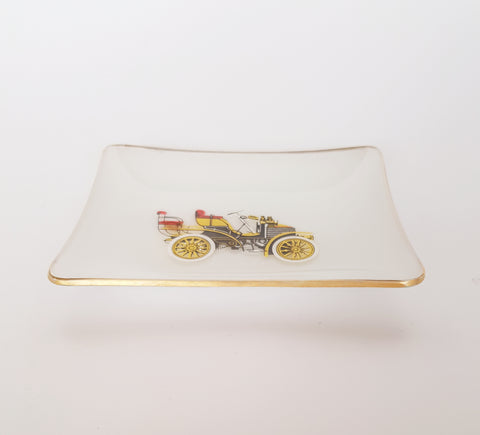 Vintage Wolseley Ford Classic Cars Opaque Glass Pin Dish / Ashtray