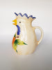 Vintage Hand Painted Italian Majolica Studio Pottery Rooster Pitcher / Jug