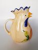 Vintage Hand Painted Italian Majolica Studio Pottery Rooster Pitcher / Jug
