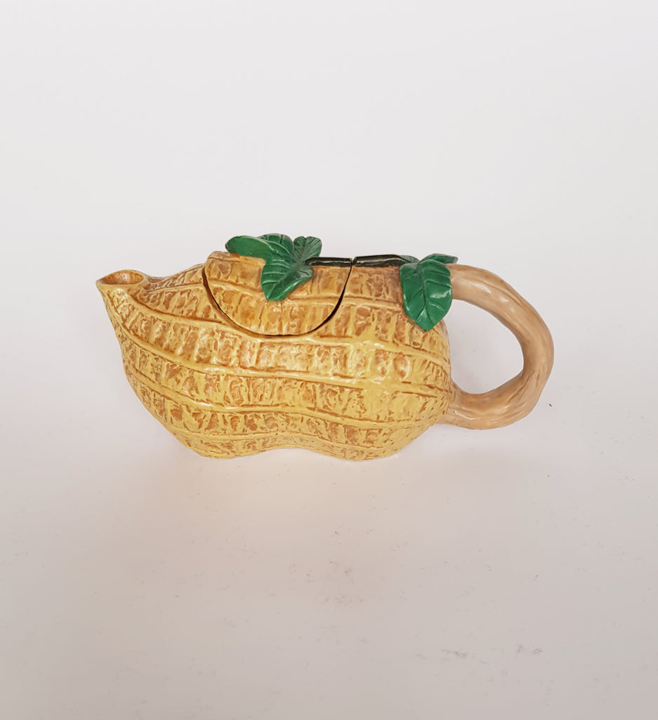 Novelty Peanut Shaped Earthenware Decorative Teapot