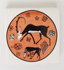 6 Vintage Greek Ceramic Art Tiles / Coasters with Greek Figures Depicting Greek Mythology