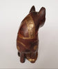 Vintage Hand Carved Wood & Brass Cat Statue from Jaipur, India
