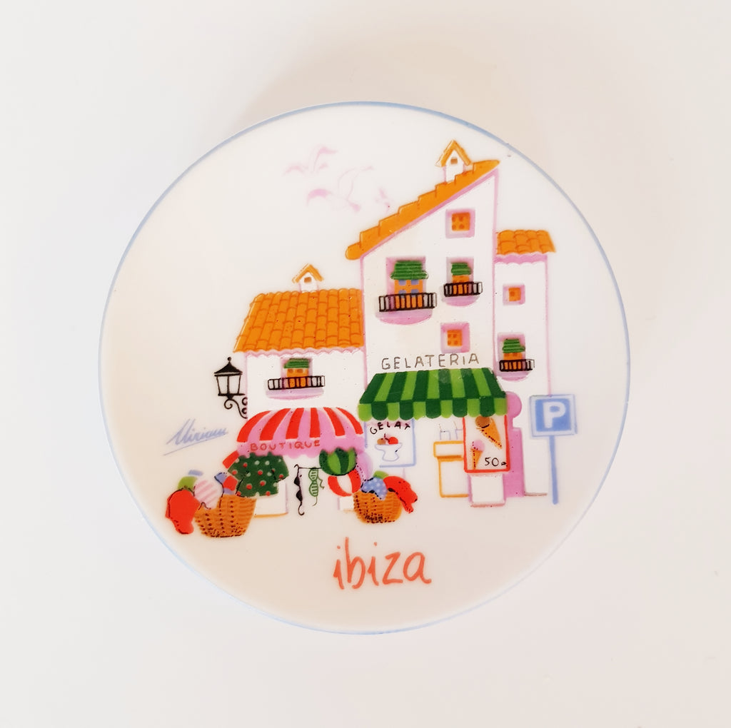 Vintage Hand Made with Limoges Enamels Souvenir Pin Dish from Ibiza