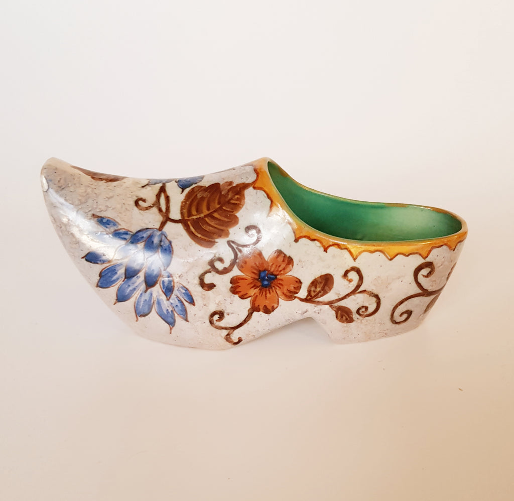 Rare Vintage Ceramic Clog from Gouda, Holland