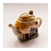 Glazed Ceramic Studio Pottery Cottage Shaped Mini Teapot