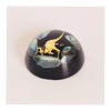 Vintage Genuine Paua Shell Paperweight Embossed with a Golden Kangaroo Made by Ariki New Zealand