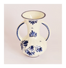 Vintage Delft Blue Hand Painted Double Handle Small Ceramic Bud Vase Pottery 32