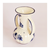 Vintage Delft Blue Hand Painted Double Handle Small Ceramic Bud Vase Pottery 32