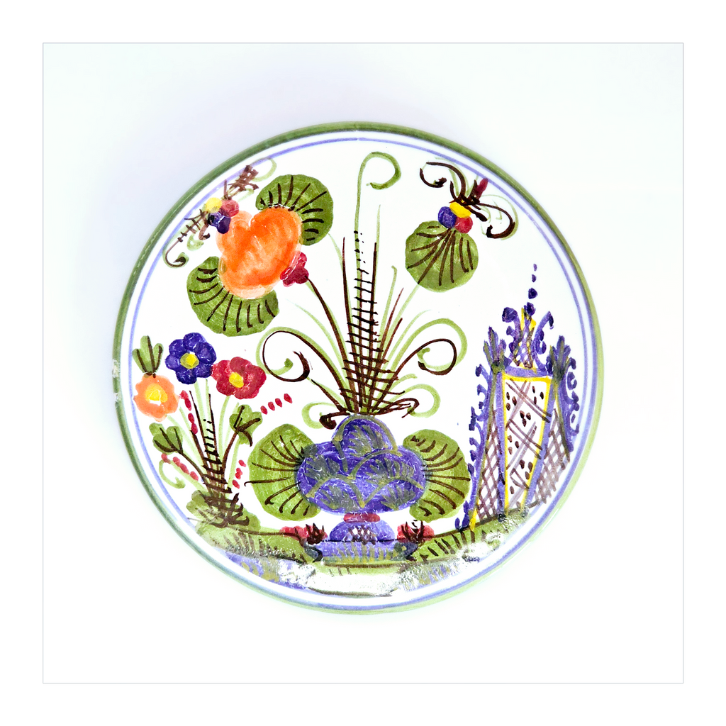 Vintage 1980's Ceramica La Maga S. Stefano C. Hand Made Ceramic Wall Plate from Palermo, Italy