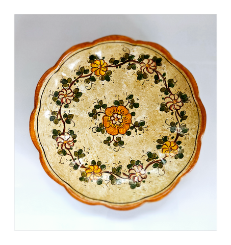 Vintage Italian Deruta Pottery - Hand Painted Majolica Wall Plate