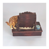 Vintage 1980's Border Fine Arts Cat On Dressing Table Looking Into Mirror