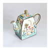 Vintage Trade + Aid UK Miniature Teapot Enamel Brass No. 417 Collectible