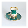2 Vintage J.K.W. Decor Carlsbad Bavaria Foreign Millson Fragonard Rococo Courting Couple Trinket Dish and Miniature Vase