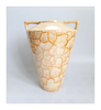Unique Contemporary Art Deco Style Studio Pottery Porcelain Vase / Jar with Geometric Shaped Handles