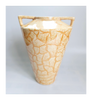 Unique Contemporary Art Deco Style Studio Pottery Porcelain Vase / Jar with Geometric Shaped Handles