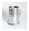 Rare Vintage English Pewter Beer Stein / Mug Engraved with Golf Scene and has a Golf Club Handle