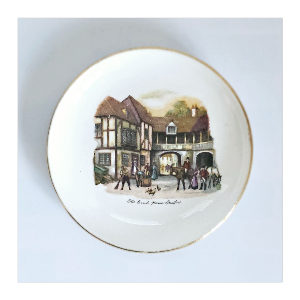 Vintage Gainsborough Bone China Pin Dish - Old Coach House - Stratford