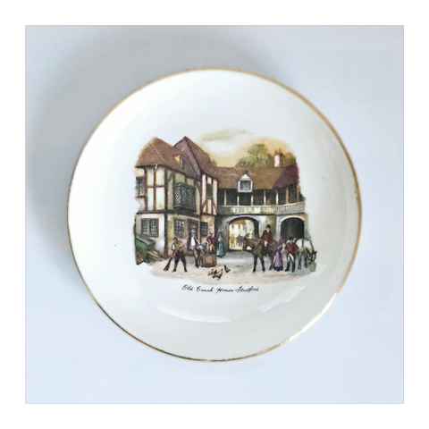 Vintage Gainsborough Bone China Pin Dish - Old Coach House - Stratford