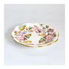 Rare Vintage 1960's Abbydale Bone China Pink Floral Gold Rimmed Pin Dish / Trinket Dish