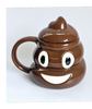 Novelty Ceramic Emoji Poo Mug with Lid