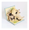 Cute Siamese Cat and Two Kittens Ceramic Figurine