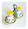 Vintage Italian Ars Deruta Studio Pottery Mjolica Ceramic Hand Painted Salt & Pepper Shaker