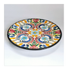Vintage Ceramar Spanish Studio Pottery Ceramic Wall Plate / Decorative Plate with Beautiful Kaleidoscope Style Floral Design