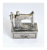 Vintage Pewter Trinket Box / Pill Box with Sewing Machine Lid, Made in England