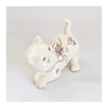 Vintage St Michael 1988 Ceramic Floral Design Cat Figurine