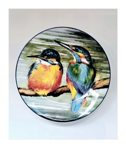 Vintage Royal Kendal The Dorothy Buxton-Hyde Bird Families, Kingfisher Fine Bone China Decorative Plate