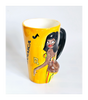 Large Porcelain Novelty Mug from Jamaica with Shape of a Lady in Bikini Top and a Protruding Bum