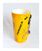 Large Porcelain Novelty Mug from Jamaica with Shape of a Lady in Bikini Top and a Protruding Bum
