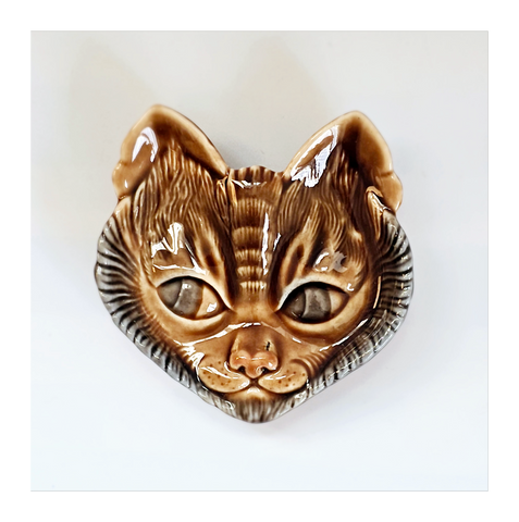 Vintage 1960's Beautifully Designed and Crafted Wade Porcelain Cat Face Shaped Pin Dish