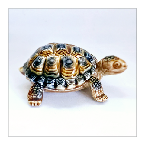 Vintage 1960's Beautifully Designed and Crafted Wade Porcelain Tortoise Figurine Trinket Box / Jewellery Box