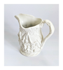 Vintage 1980's Portmeirion British Heritage Collection Parian Ware Jug / Pitcher embossed with Medieval Woodland Village