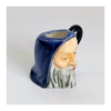 Vintage 1980's Glazed Ceramic Merlin Miniature Toby Jug / Character Jug Signed Peter Jackson by Franklin Mint